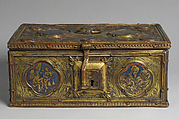 Box with Enamel Plaques, copper gilt, enamel, Austrian