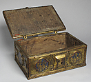 Box with Enamel Plaques, copper gilt, enamel, Austrian