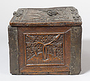 Box with Unicorn, Wood with iron mounts, Northern European