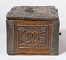 Box with Unicorn, Wood with iron mounts, Northern European
