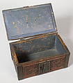 Box with Unicorn, Wood with iron mounts, Northern European