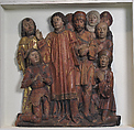 Relief of Saint Lawrence Presenting the Poor, Master of the Sonnenberg-Künigl Altar Austrian, White or stone pine, paint, gilt, Austrian