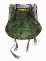 Bag for Game with Iron Mounts, Iron, velvet & silk, European