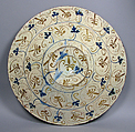 Dish, Tin-glazed earthenware, Spanish