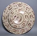 Dish, Tin-glazed earthenware, Spanish