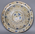 Dish, Tin-glazed earthenware, Spanish