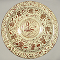 Dish, Tin-glazed earthenware, Spanish