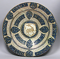 Plate, Tin-glazed earthenware, Spanish
