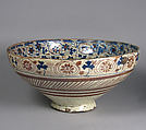 Bowl, Tin-glazed earthenware, Spanish