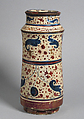 Pharmacy Jar, Tin-glazed earthenware, Spanish