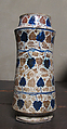Pharmacy Jar, Tin-glazed earthenware, Spanish