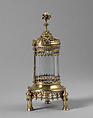 Reliquary, Silver gilt, rock crystal, and pearl, Hungarian