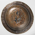 Plate, Copper, traces of gilding, lacquer, Italian