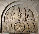Lintel with Angels Supporting the Lamb of God, Limestone, Spanish