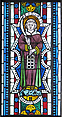 Saint Lawrence, Pot-metal glass, colorless glass, and vitreous paint, Austrian