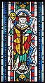 Saint Augustine, Pot-metal glass, colorless glass, and vitreous paint, Austrian