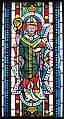 Saint Ambrose, Pot-metal glass, colorless glass, and vitreous paint, Austrian