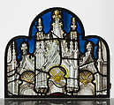Saint Barbara, Pot metal glass with silver stain, French