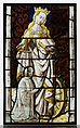 Saint Catherine of Alexandria, Pot metal glass with silver stain, French