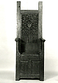 High-Backed Chair, Oak, French or South Netherlandish