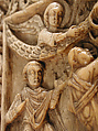 Plaque with the Ascension, Elephant ivory, German