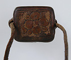 Portable Reliquary Case, leather (cuir bouilli), boiled and tooled, traces of gilding, French
