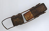 Portable Reliquary Case, leather (cuir bouilli), boiled and tooled, traces of gilding, French