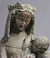 Seated Virgin and Child, Limestone, paint, French