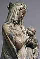 Seated Virgin and Child, Limestone, paint, French