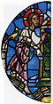 God Closing the Door of Noah’s Ark, Pot-metal glass, vitreous paint, and lead, French