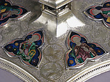 Ostensory, Silver, silver-gilt, basse taille enamel,  rock crystal, Italian (?)
