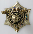 Ostensory, Silver, silver-gilt, basse taille enamel,  rock crystal, Italian (?)