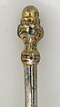 Acorn Knop Spoon, Silver, partial gilt, British