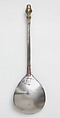 Acorn Knop Spoon, Silver, partial gilt, British