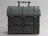 Coffret, Cuir bouilli (tooled leather), iron fittings, wood core, French