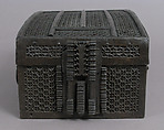 Coffret, Iron, wood core, textile interior, European