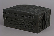 Coffret, Iron, wood core, textile interior, European