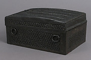 Coffret, Iron, wood core, textile interior, European