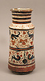 Pharmacy Jar, Tin-glazed earthenware, Spanish