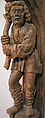 Architectural Support with a Peasant Holding a Club, Oak, French