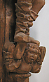 Architectural Support with a Peasant Holding a Club, Oak, French