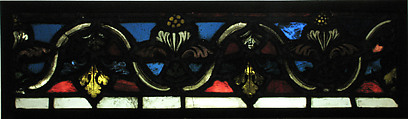Section of a Border, Rémois Atelier  French, Pot-metal glass and vitreous paint, French