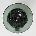 Footed Cup with handle: Scheuer, Free-blown glass with applied decoration, German
