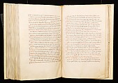 Gospel Book, Ink and opaque watercolor on parchment; modern leather binding, Carolingian