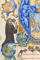 Bifolium with Christ in Majesty in an Initial A, from an Antiphonary, Tempera, gold, and ink on parchment, Bohemian