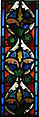 Two Sections of a Border, Rémois Atelier (French, active Reims, late 12th–early 13th century), Pot-metal glass and vitreous paint, French