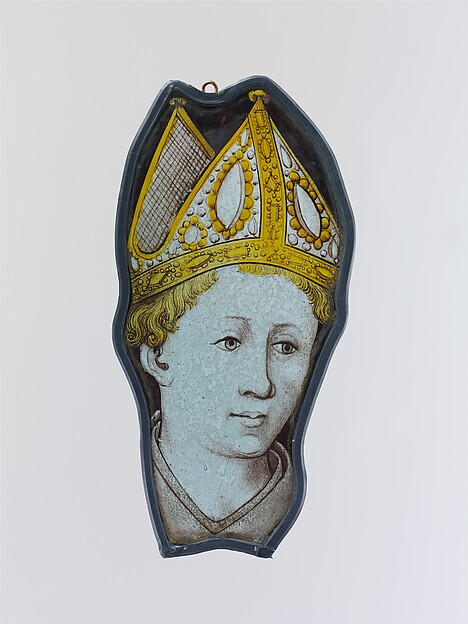 Panel with the Head of a Bishop, 1440–60