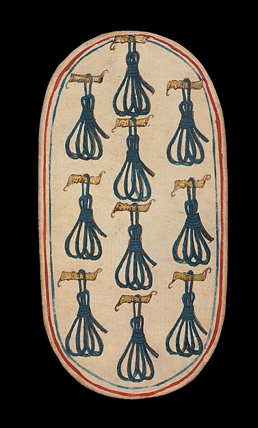 10 of Tethers, from The Cloisters Playing Cards by an unrecorded maker, The Metropolitan Museum of Art