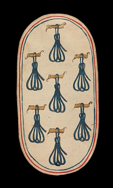 7 of Tethers, from The Cloisters Playing Cards by an unrecorded maker, The Metropolitan Museum of Art