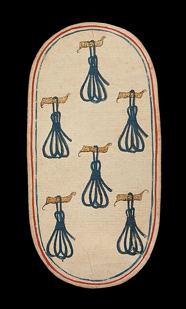 6 of Tethers, from The Cloisters Playing Cards by an unrecorded maker, The Metropolitan Museum of Art